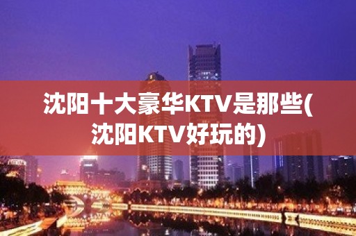 沈阳十大豪华KTV是那些(沈阳KTV好玩的)