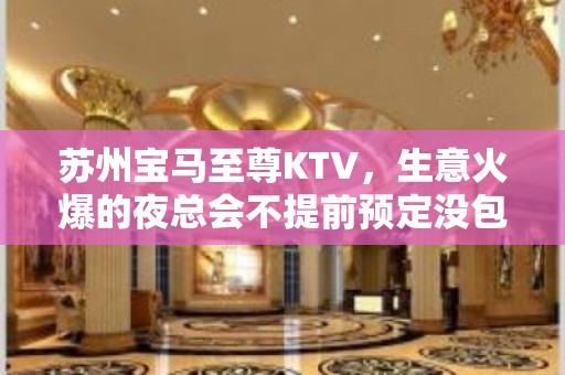 苏州宝马至尊KTV，生意火爆的夜总会不提前预定没包间