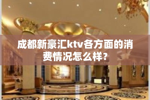 成都新豪汇ktv各方面的消费情况怎么样？