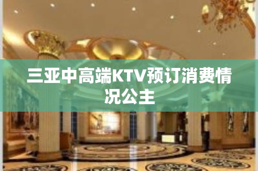 三亚中高端KTV预订消费情况公主