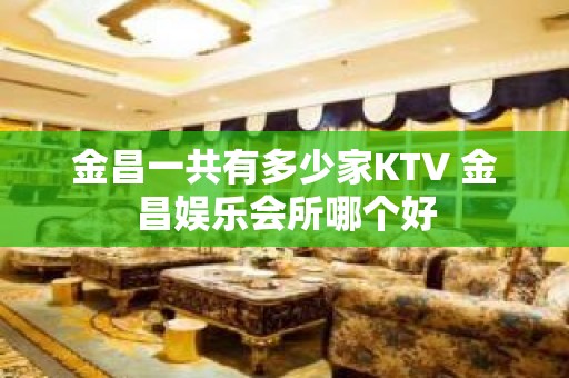 金昌一共有多少家KTV 金昌娱乐会所哪个好