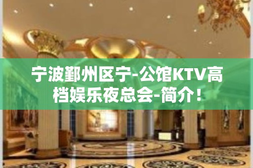 宁波鄞州区宁-公馆KTV高档娱乐夜总会-简介！