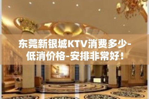 东莞新银城KTV消费多少-低消价格-安排非常好！