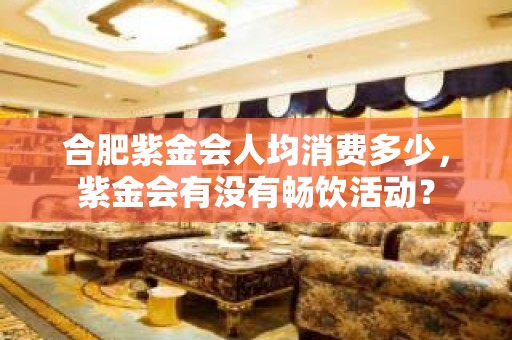 合肥紫金会人均消费多少，紫金会有没有畅饮活动？