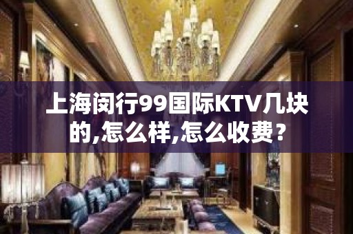 上海闵行99国际KTV几块的,怎么样,怎么收费？