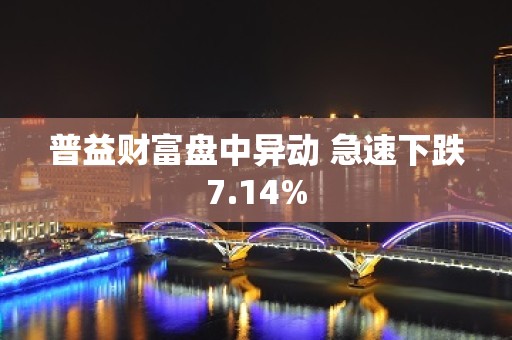 普益财富盘中异动 急速下跌7.14%