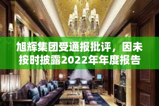 旭辉集团受通报批评，因未按时披露2022年年度报告