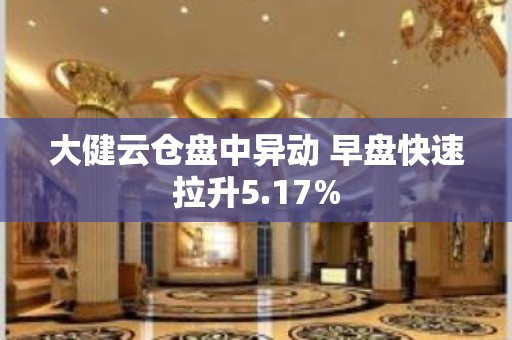 大健云仓盘中异动 早盘快速拉升5.17%