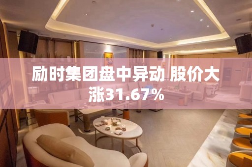 励时集团盘中异动 股价大涨31.67%