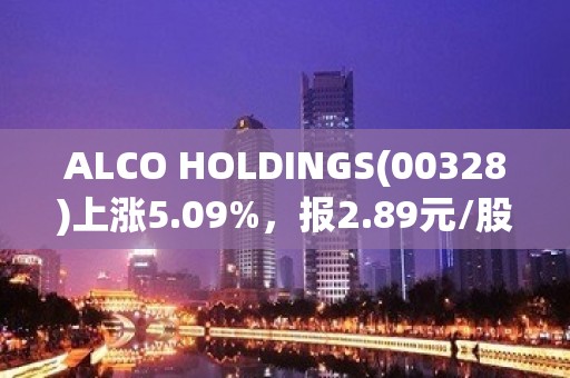 ALCO HOLDINGS(00328)上涨5.09%，报2.89元/股