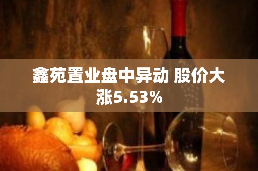 鑫苑置业盘中异动 股价大涨5.53%