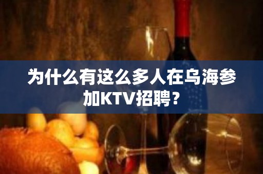 为什么有这么多人在乌海参加KTV招聘？