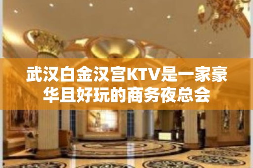 武汉白金汉宫KTV是一家豪华且好玩的商务夜总会