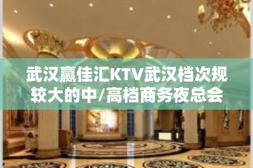 武汉赢佳汇KTV武汉档次规较大的中/高档商务夜总会