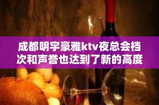 成都明宇豪雅ktv夜总会档次和声誉也达到了新的高度ktv