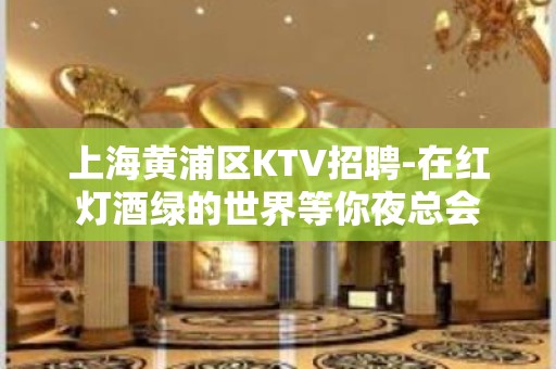 上海黄浦区KTV招聘-在红灯酒绿的世界等你夜总会