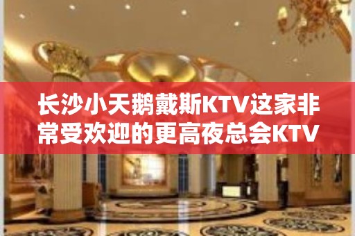 长沙小天鹅戴斯KTV这家非常受欢迎的更高夜总会KTV