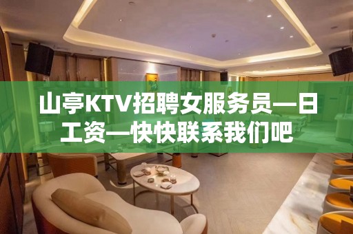 山亭KTV招聘女服务员—日工资—快快联系我们吧