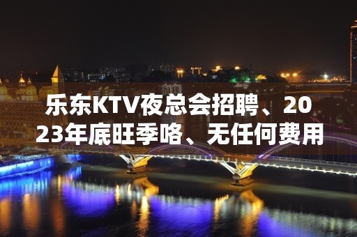 乐东KTV夜总会招聘、2023年底旺季咯、无任何费用