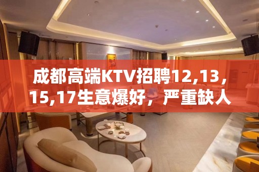 成都高端KTV招聘12,13，15,17生意爆好，严重缺人