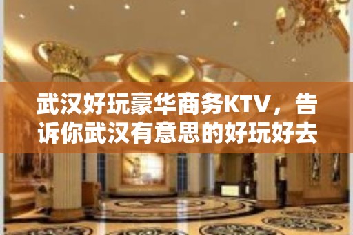 武汉好玩豪华商务KTV，告诉你武汉有意思的好玩好去处