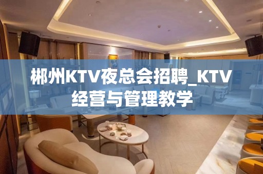 郴州KTV夜总会招聘_KTV经营与管理教学