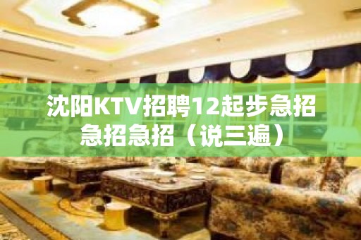 沈阳KTV招聘12起步急招急招急招（说三遍）