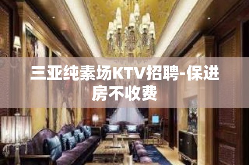 三亚纯素场KTV招聘-保进房不收费