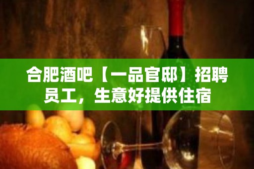 合肥酒吧【一品官邸】招聘员工，生意好提供住宿