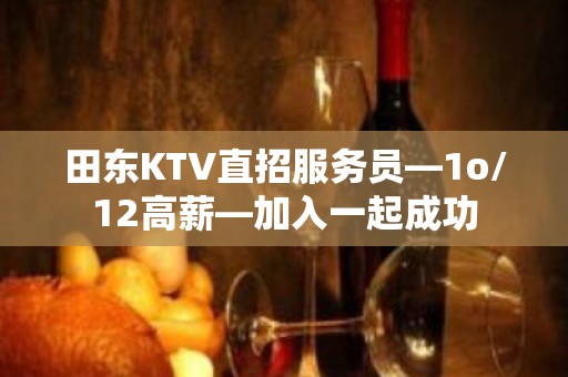 田东KTV直招服务员—1o/12高薪—加入一起成功