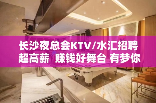 长沙夜总会KTV/水汇招聘 超高薪  赚钱好舞台 有梦你就来