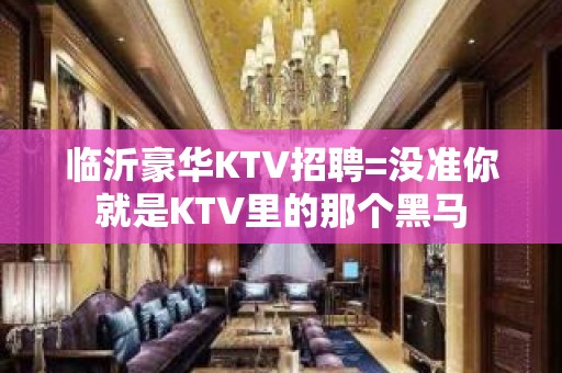 临沂豪华KTV招聘=没准你就是KTV里的那个黑马