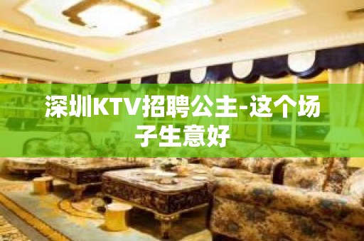 深圳KTV招聘公主-这个场子生意好