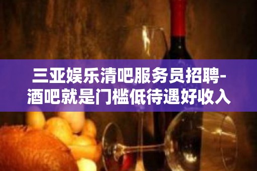 三亚娱乐清吧服务员招聘-酒吧就是门槛低待遇好收入高