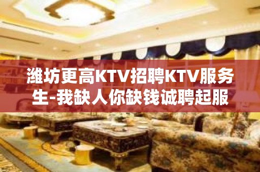 潍坊更高KTV招聘KTV服务生-我缺人你缺钱诚聘起服务员