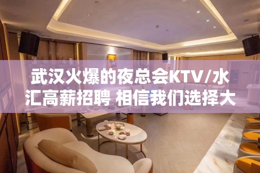 武汉火爆的夜总会KTV/水汇高薪招聘 相信我们选择大于努力