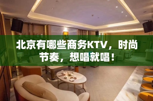 北京有哪些商务KTV，时尚节奏，想唱就唱！