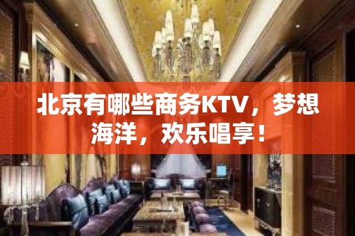 北京有哪些商务KTV，梦想海洋，欢乐唱享！