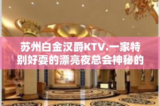 苏州白金汉爵KTV.一家特别好耍的漂亮夜总会神秘的异域主题包厢