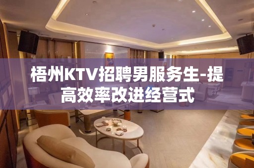 梧州KTV招聘男服务生-提高效率改进经营式