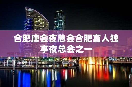 合肥唐会夜总会合肥富人独享夜总会之一