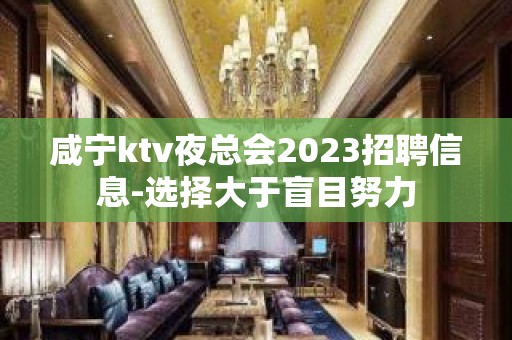 咸宁ktv夜总会2023招聘信息-选择大于盲目努力