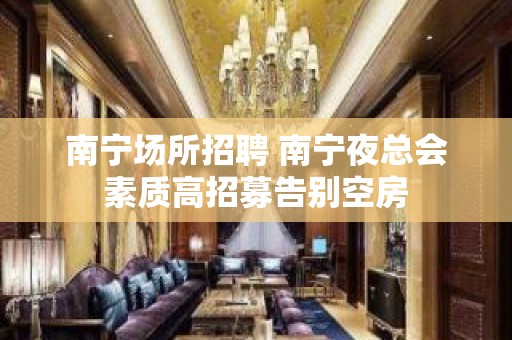 南宁场所招聘 南宁夜总会素质高招募告别空房