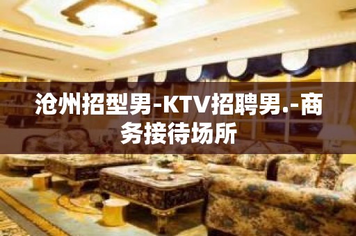 沧州招型男-KTV招聘男.-商务接待场所