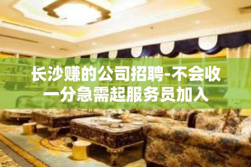 长沙赚的公司招聘-不会收一分急需起服务员加入