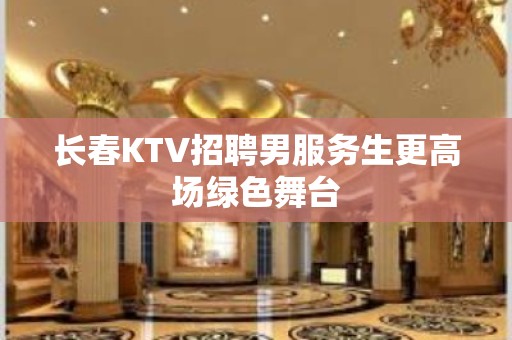 长春KTV招聘男服务生更高场绿色舞台