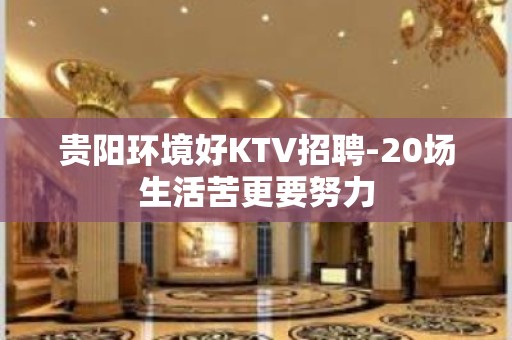 贵阳环境好KTV招聘-20场生活苦更要努力