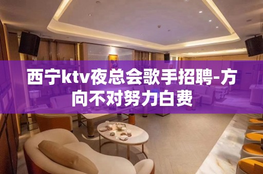 西宁ktv夜总会歌手招聘-方向不对努力白费