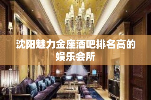 沈阳魅力金座酒吧排名高的娱乐会所