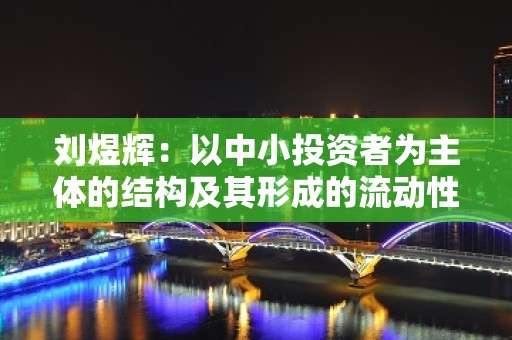 刘煜辉：以中小投资者为主体的结构及其形成的流动性溢价是宝贵的市场资源 要加以珍惜